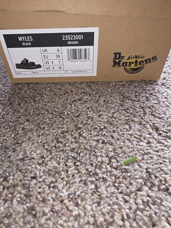 Dr. Martens Shoes - Dr. Martens Black Myles Slide Sandals - Smooth Strap with Buckle